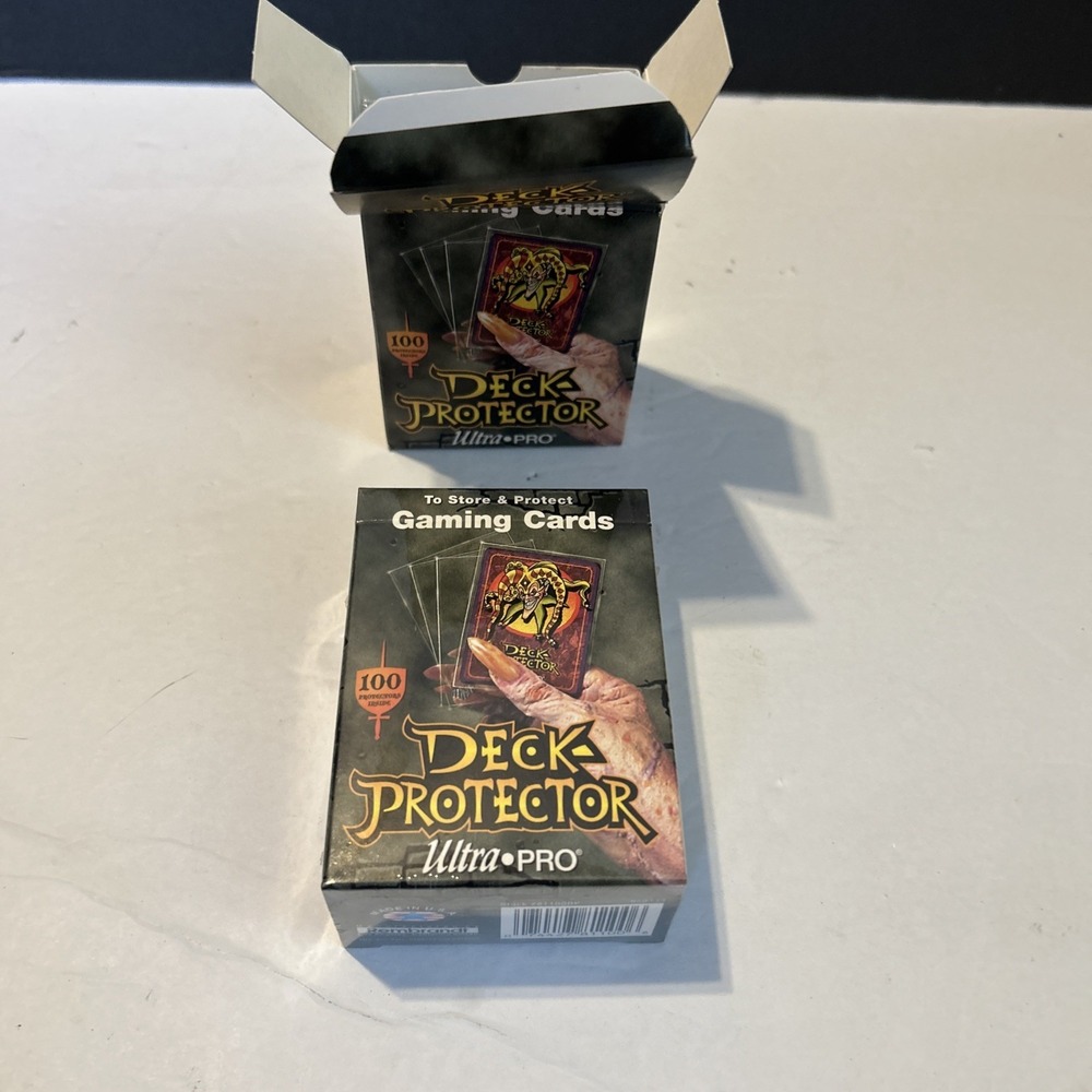 Deck Protector Ultra Pro 100 Clear Sleeves Joker Box 1995 Vintage NEW + Bonus